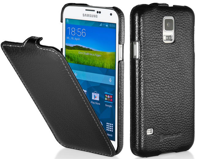 Housse Samsung Galaxy S5 en cuir noir