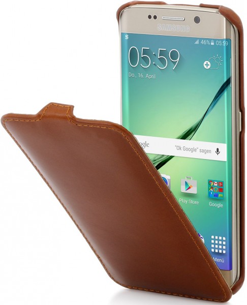 StilGut - Housse Galaxy S6 Edge UltraSlim en cuir