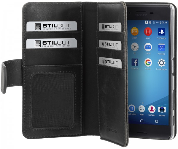 StilGut - Housse Sony Xperia X Talis XL porte-cartes