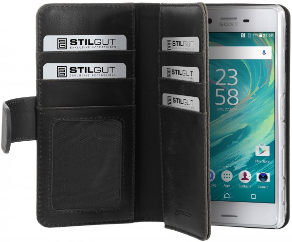 StilGut - Housse Sony Xperia X Performance Talis XL porte-cartes