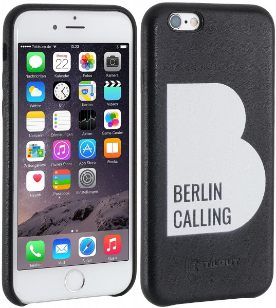 StilGut - Coque iPhone 6s Plus Berlin Calling en cuir - Like Berlin Edition