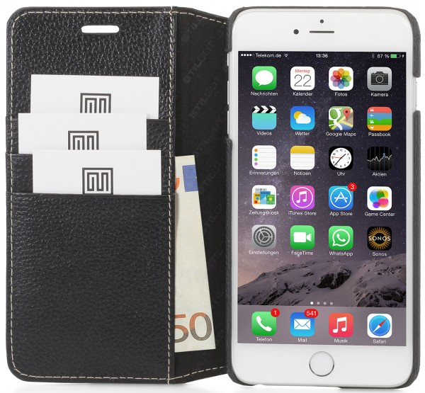 StilGut - Étui iPhone 6s Plus Talis porte-cartes en cuir