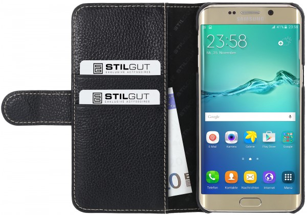StilGut - Housse Samsung Galaxy S6 edge+ Talis porte-cartes en cuir