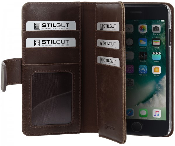 StilGut - Housse iPhone 8 Talis XL porte-cartes