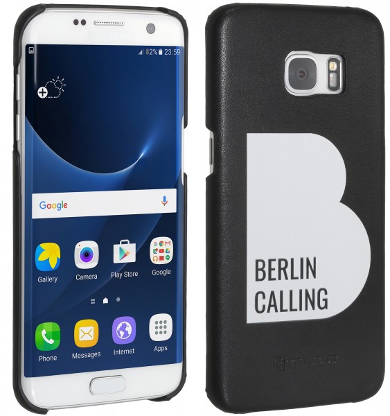 StilGut - Coque Samsung Galaxy S7 edge Berlin Calling en cuir - Like Berlin Edition