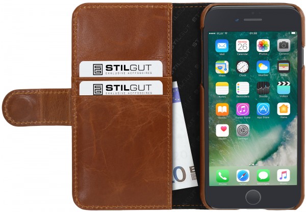 StilGut - Housse iPhone 7 Plus Talis porte-cartes en cuir