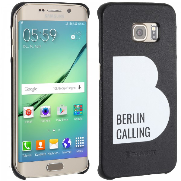 StilGut - Coque Samsung Galaxy S6 edge Berlin Calling en cuir - Like Berlin Edition
