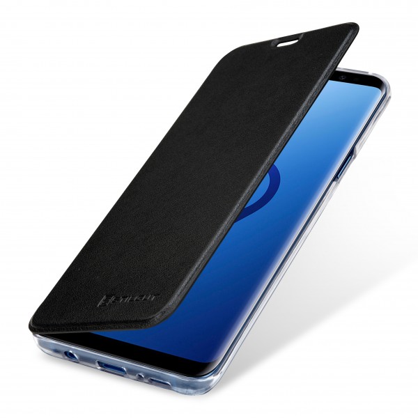 StilGut - Étui Samsung Galaxy S9+ Book Type avec NFC/RFID Blocker